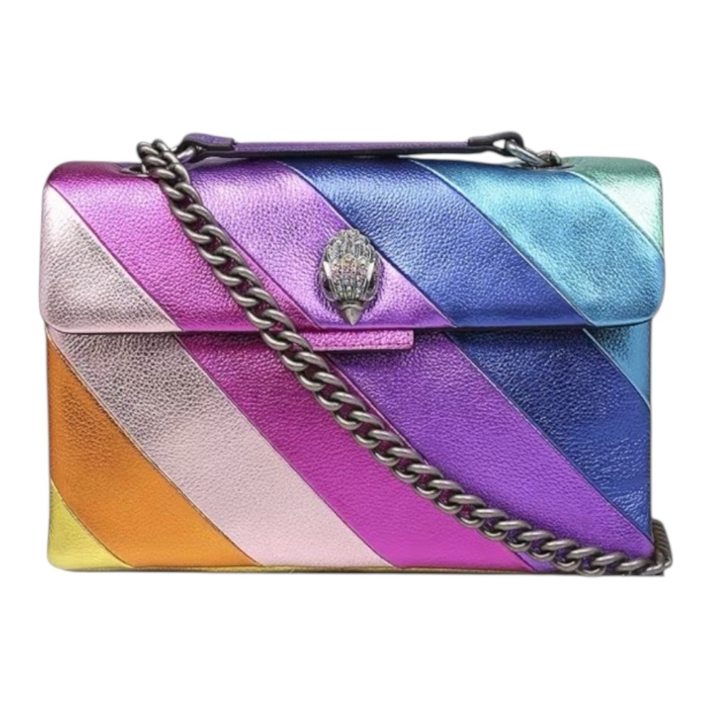Kurt Geiger London
Kensington Metallic Rainbow Striped Leather Crossbody Bag
